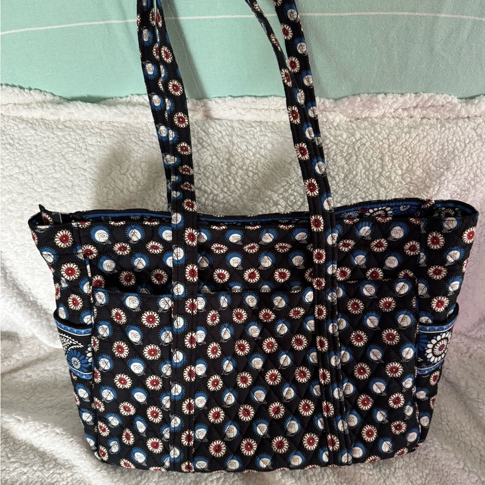 Vera Bradley Black and White Quilted Tote Bag